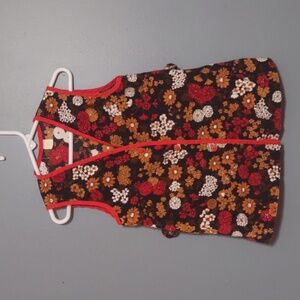 Girls Vintage Corduroy Sleeveless Jumper Dress Sz 3 *MISSING BELT* Fall Colors